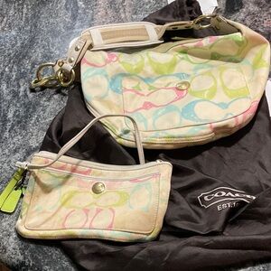 Coach Multicolor Clutch and Wristlet Set